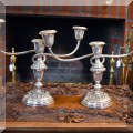 S21. Sterling silver candelabras. 